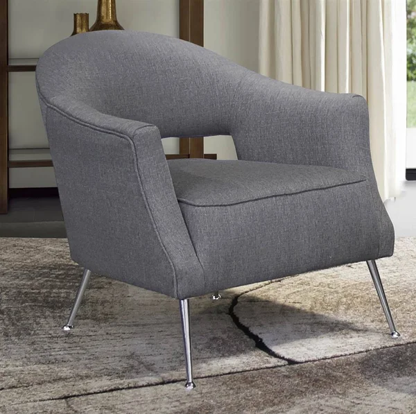 Armen Living Lyric Contemporary Accent Chair Gray