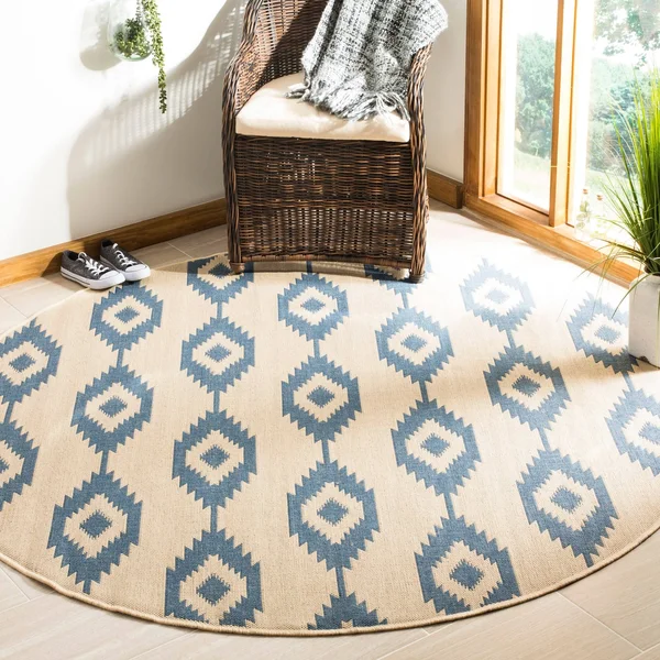 Safavieh Linden 100 LND171N 8& x 10& Cream - Blue Rug