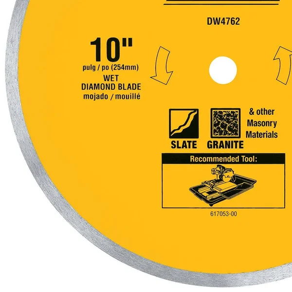 DeWalt DW4762 10 in. Porcelain Tile Blade