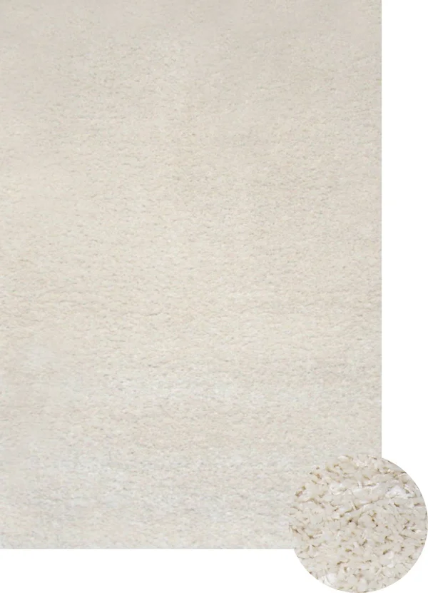 Abacasa Comfort Shag Area Rug - White