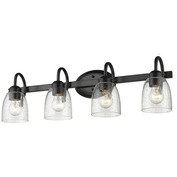 Golden Lighting 8001-BA4 BLK-SD Parrish - 4 Light Bath Vanity Black
