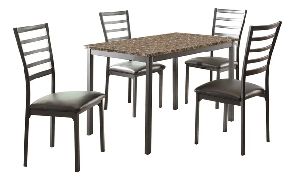 Homelegance Flannery Dining Table - Black Metal 5038-48