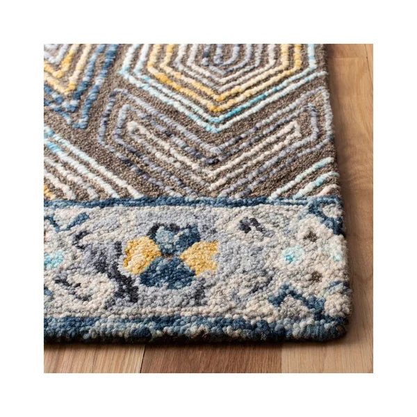 Safavieh Trace Rug Collection TRC518F - Grey, Beige - 4& x 6&