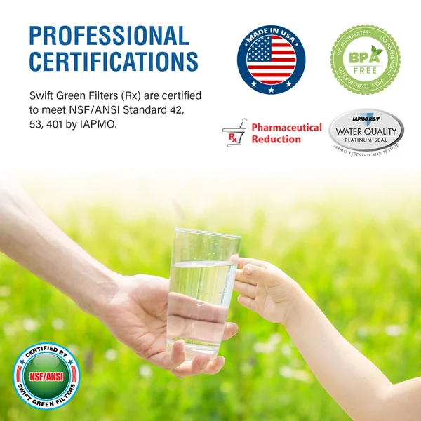 Swift Green Filter Sgf-pa07 RX Pharmaceutical Removal Refrigerator Water Filter 6 Pack