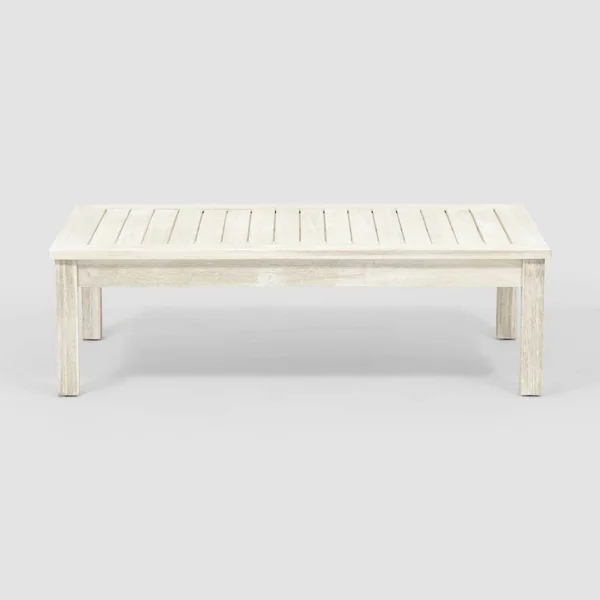 Santa Ana Outdoor 4 Seater Acacia Wood Chat Set with Cushions by Christopher Knight Home - Wire Brushed Light Gray Wash+Cream