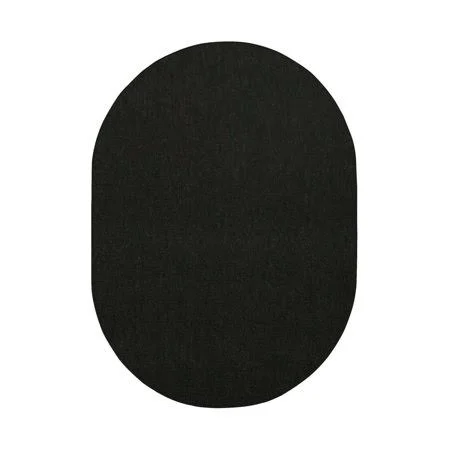 Furnish My Place Modern Indoor/Outdoor Black 4' x 40' Oval Made in USA