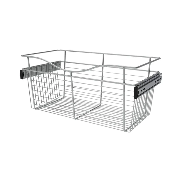 Rev-A-Shelf 24 in. x 11 in. Chrome Closet Pull-Out Basket - Grey
