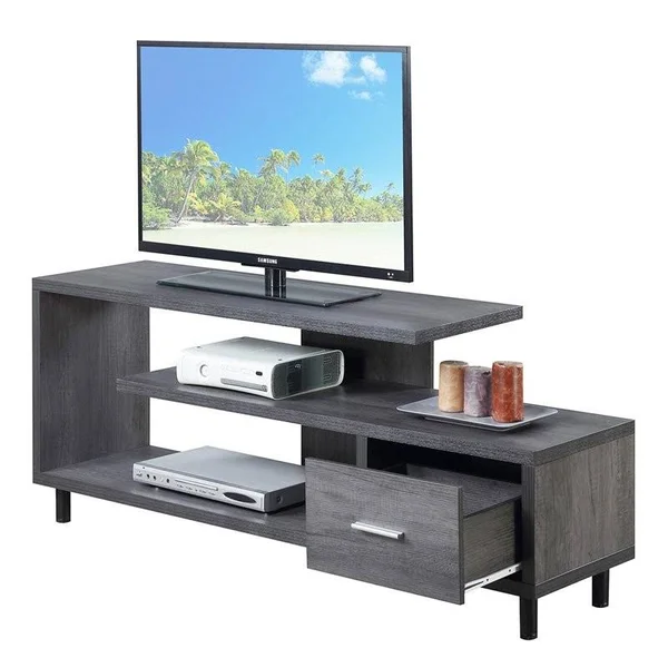 Pemberly Row 60x22 TV Stand in Weathered Gray - PR-4753-1705737