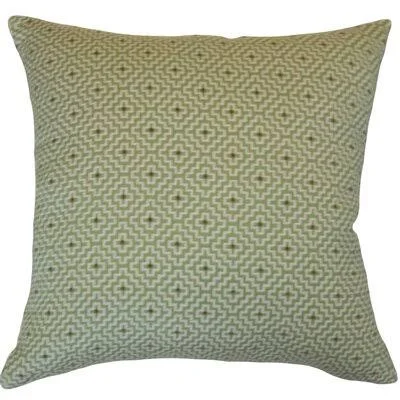 Kiska Geometric Throw Pillow Union Rustic Size: Height(24x22) x Width(24x22) - Color: Light Green