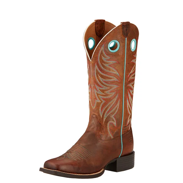Ariat Women's Round Up Ryder Boot - Sassy Brown B - 6