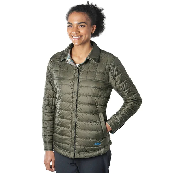 Outdoor Research Kalaloch Reversible Shirt Jacket - Women's Pacific Plum Plaid - XS