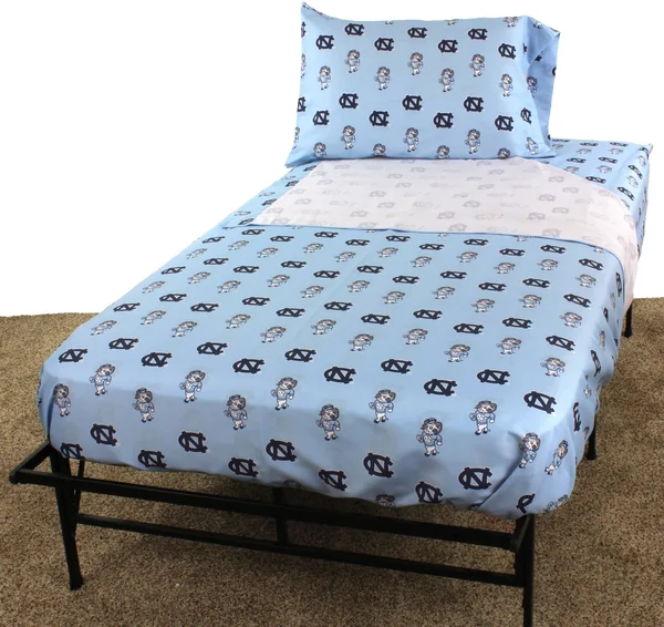 College Covers North Carolina Tar Heels Sheet Set King - White