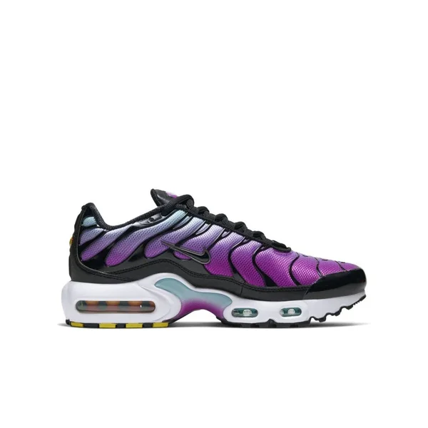 Nike Air Max Plus Casual Running Shoes - Aurora Green/Black/Hyper Violet, Size 4.0