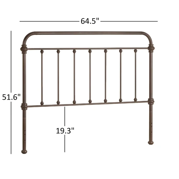 Inspire Q Giselle Antique Graceful Victorian Metal adboard by Classic - Size: King, White