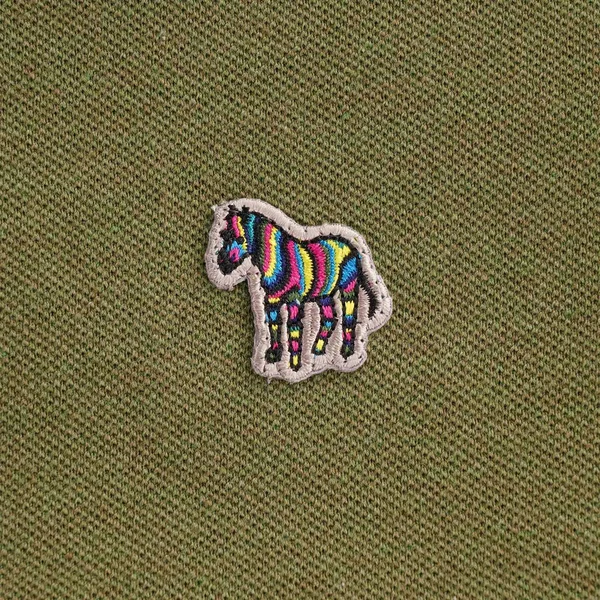 Paul Smith Organic Cotton-Pique Zebra Polo Shirt, Khaki, M2R-183KZ