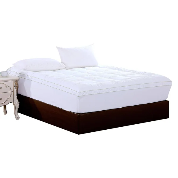 AC Pacific Christies Home Living Square California King Quilted Accent PIPING Mattress Pad with Fitted Mattress Cover