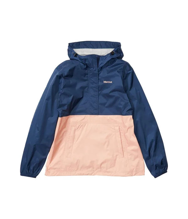 Marmot Women's PreCip Eco Anorak - Large - Arctic Navy - Pink Lemonade