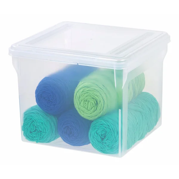 Iris Letter Size File Box - Clear, Pack of 6