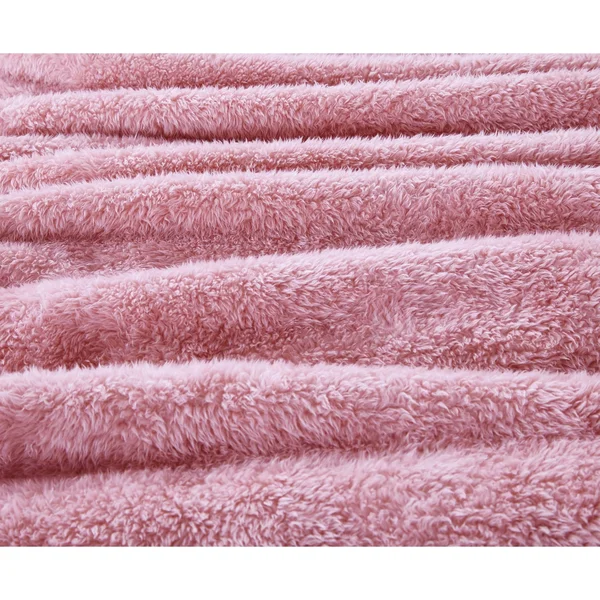 De Moocci Tipped Extra-Fluffy Blanket - Grey - Full/Queen