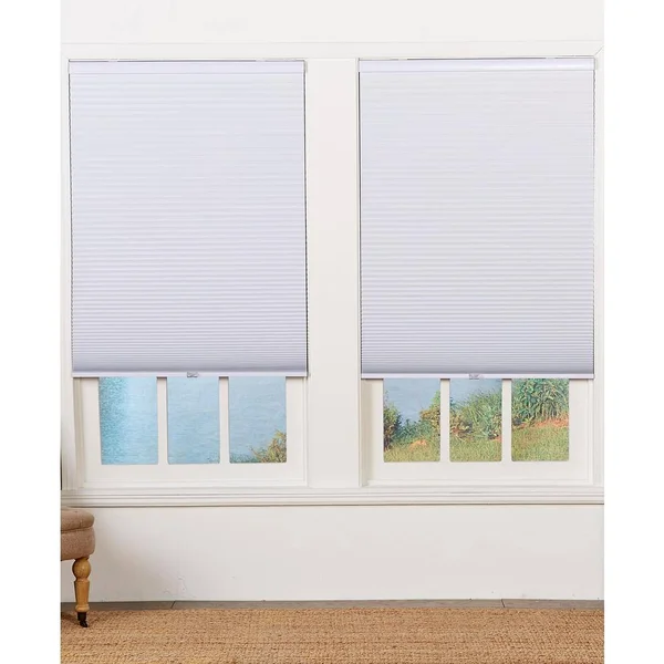 Perfect Lift Window Treatment Cut-to-Width White Cordless Blackout Cellular Shade - 69.5 in. W x 84 in. L