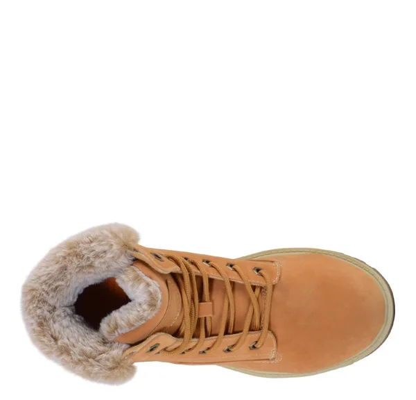 Lugz Boys& Empire Hi Fur Work Boot, Size: 4, Wheat