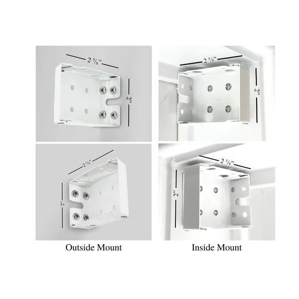 Linen Avenue Custom Cordless Faux Wood Blind White - 49 W x 48 H Outside Mount