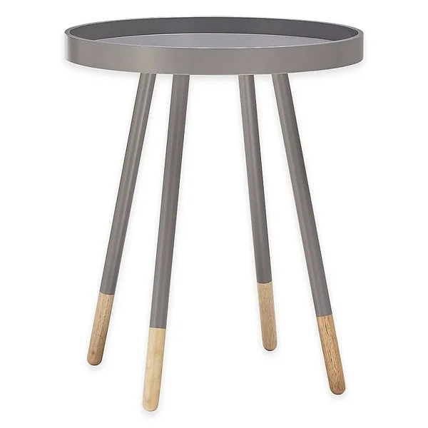 Inspire Q Darley Mid-Century Tray Top Accent Table in Grey