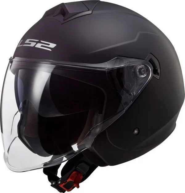 LS2 OF573 Twister II Solid Jet Helmet - Black, Size L