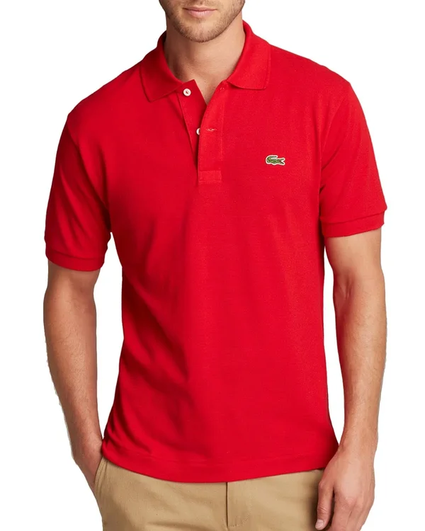 Lacoste Men's Classic Fit Pique Polo Shirt, L.12.12 - Schoolhouse Red