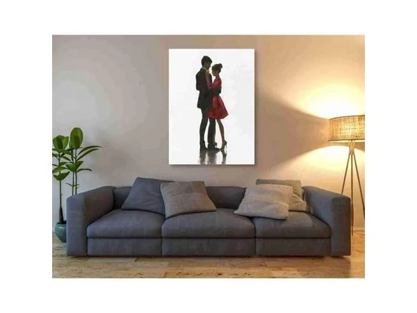 Epic Graffiti The Embrace II Red Dress by Marco Fabiano - Giclee Canvas Wall Art, 40x22x54x22, 1.5 x 40 x 54