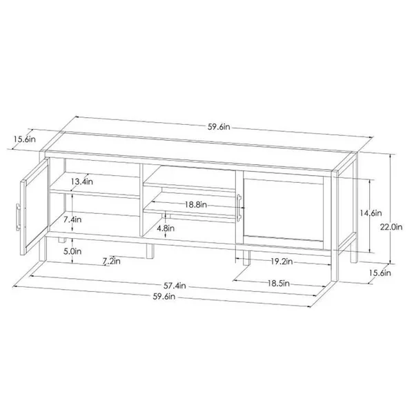 Warwick Storage TV Stand for TVs Up to 69x22 Black - Threshold