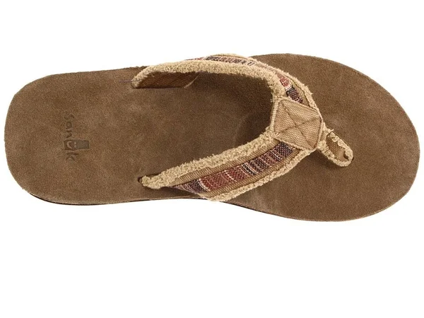 Sanuk Men's Fraid So Flip Flop - Red Brown - 7