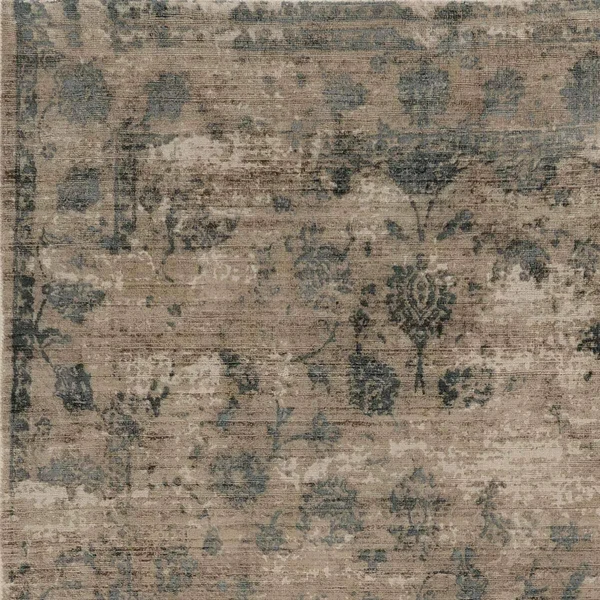 Kas Indulge 0805 Elegance 3&3x22 x 5&3x22 Sand, Blue Area Rug