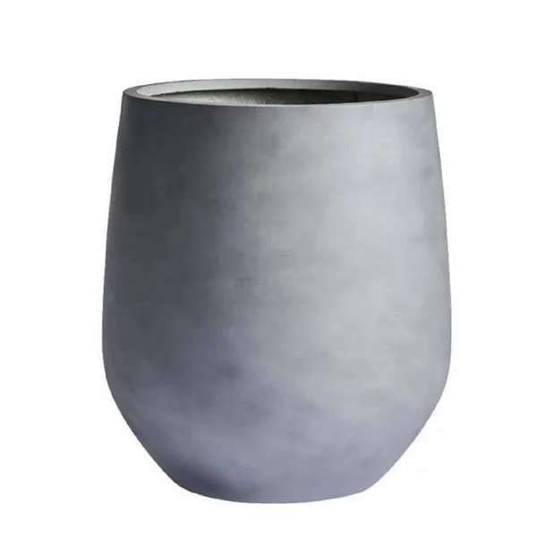 DreamPatio La Mirada 1-Piece Fiberstone Tappered Planter - 15x15x16.5 - Silver