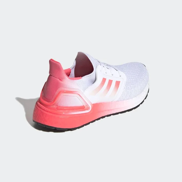 Adidas Ultraboost 20 White/Signal Pink Grade School Kids& Running Shoes - Size: 4.5
