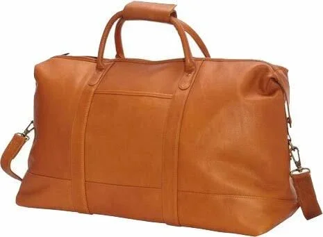 Edmond Leather Deluxe Weekender Duffle Bag, 24.5 x 14.5 x 9"