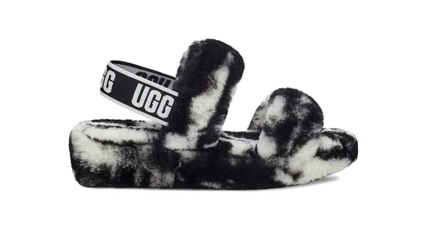 Ugg Women's Oh Yeah Marble Slipper, Black, 11