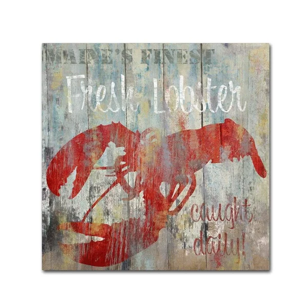 Trademark Fine Art Restaurant Seafood III Canvas Art by Color Bakery, Size: 35 x 35