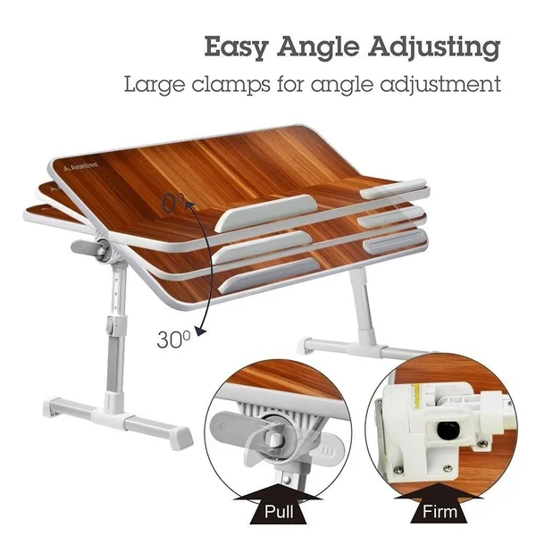 Large Size Adjustable Laptop Bed Table - Portable Standing Desk, Foldable Sofa