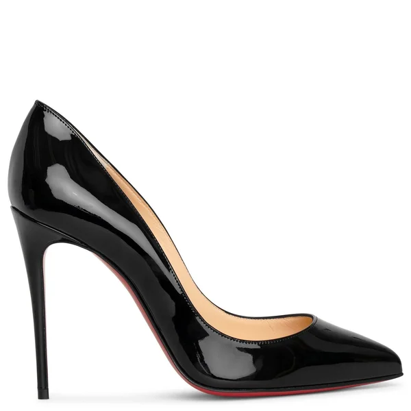 Christian Louboutin Black Patent Pigalle Follies 100 Heels