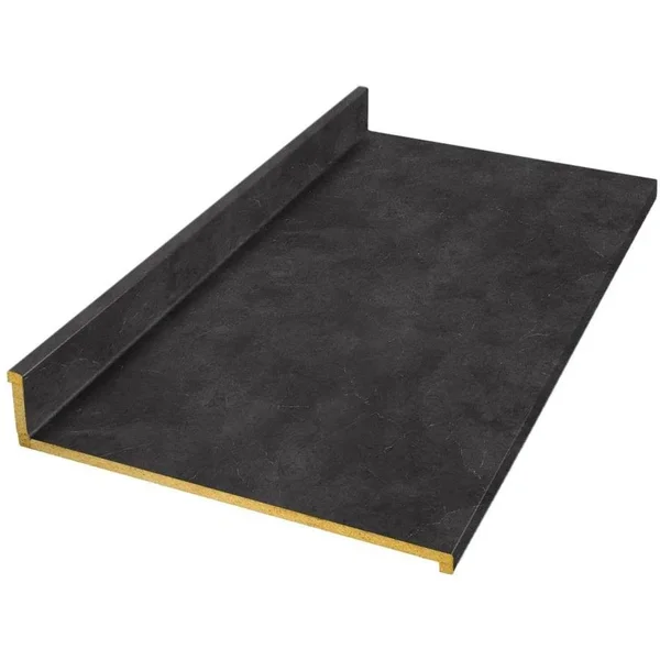 VT Dimensions Wilsonart 6-ft 4926k-07 Straight Laminate Kitchen Countertop Marble in Black, 011349010694926-7