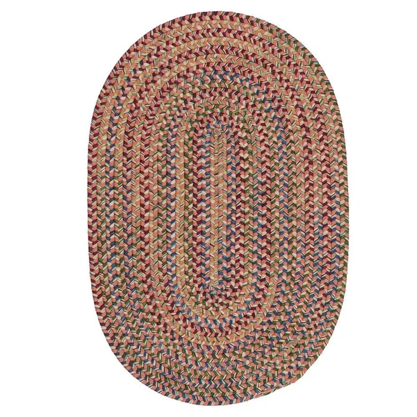 Colonial Mills Millwork Terracotta 7 ft. x 9 ft. Tweed Indoor Oval Area Rug