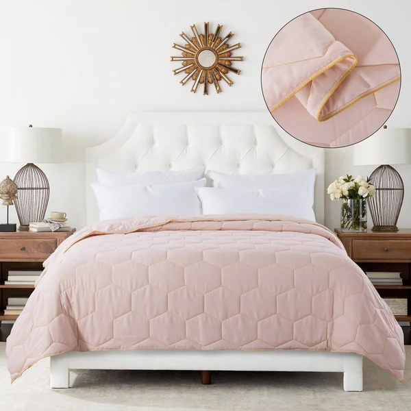 Dream on Honeycomb Down-Alternative Blanket, Grey, Twin