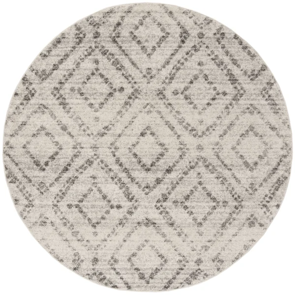 Safavieh ADR131C Adirondack Light Grey, Grey Area Rug - 6& x 6& Round