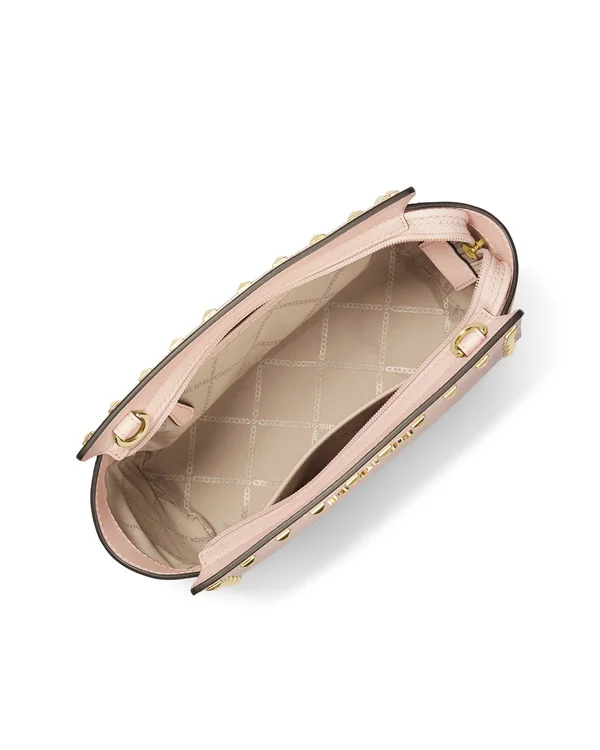 Michael Kors Selma Stud Medium Messenger Pearl Grey/Silver