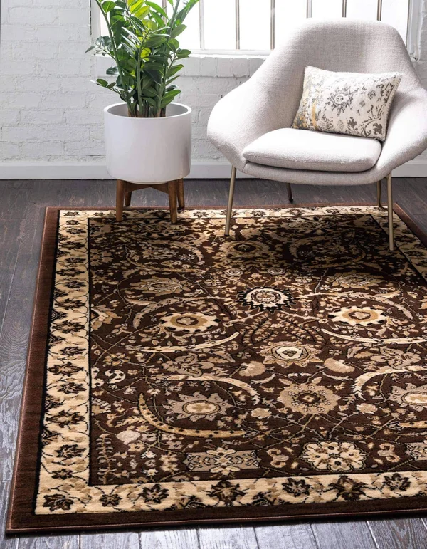 Unique Loom Cape Cod Espahan Area Rug (10& x 13& - Brown)