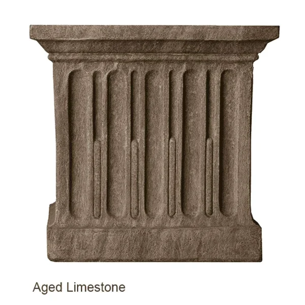 Campania International Williamsburg Grey Stone Tea Table Birdbath