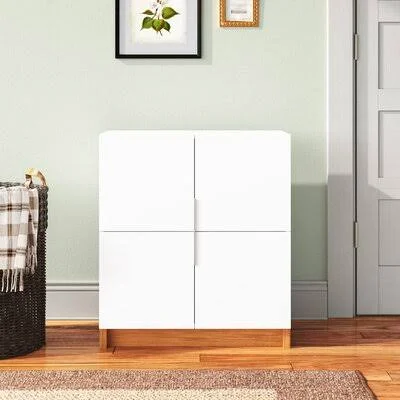Ahana 2 Door Accent Cabinet Andover Mills Color: White/Natural