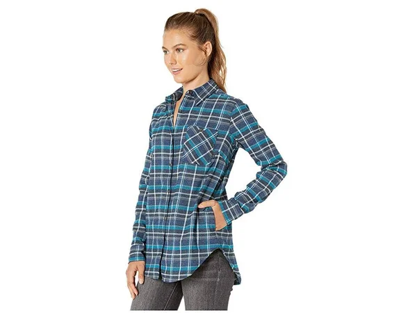 Outdoor Research Women's Kulshan Flannel Tunic - XL - Prussian Blue