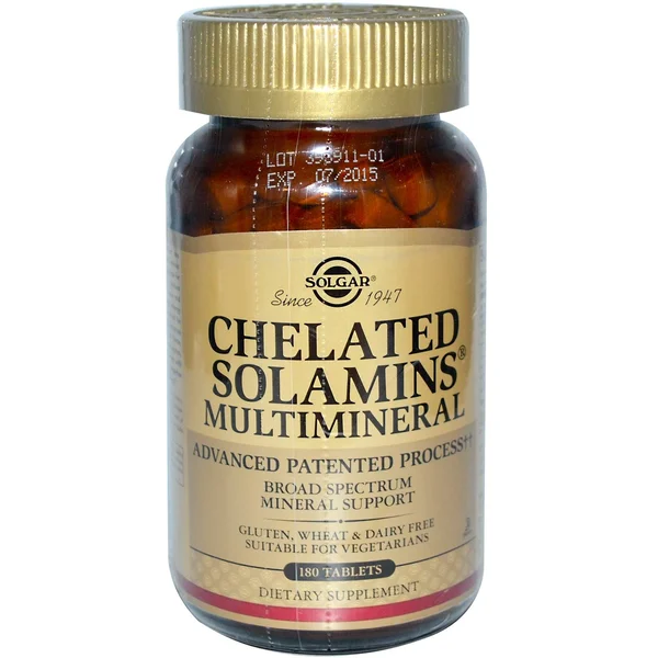 Solgar Chelated Solamins Multimineral, Tablets - 180 tablets